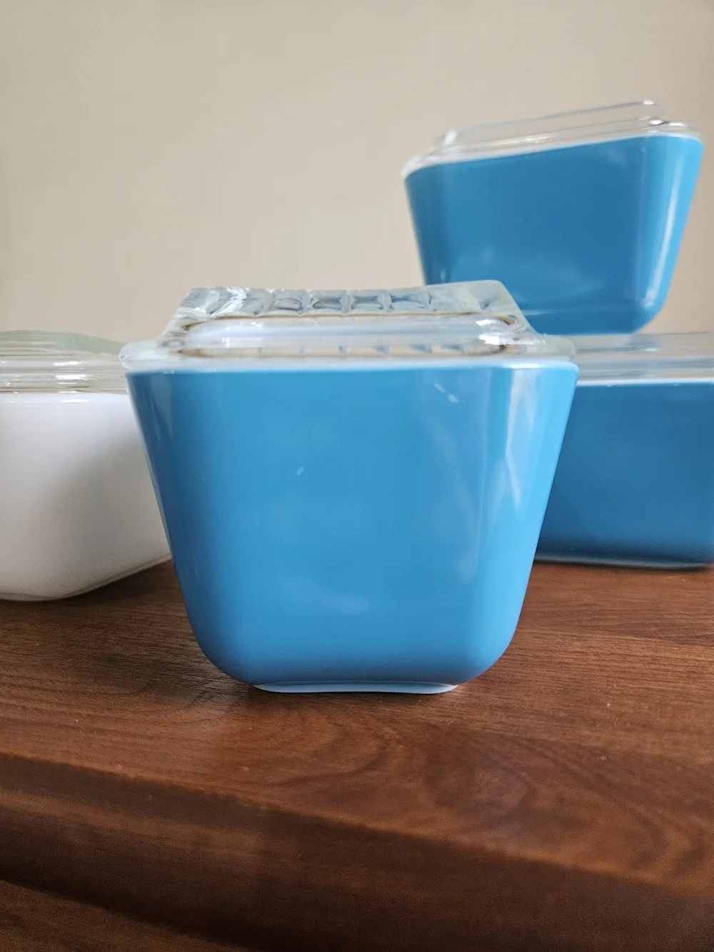 Pyrex Horizon Blue Refrigerator Set 1969-1972